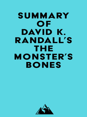 cover image of Summary of David K. Randall's the Monster's Bones
